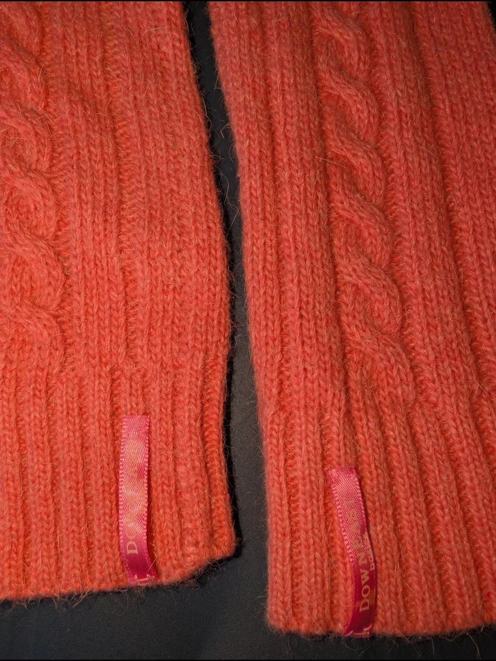DownEast Cashmere Gloves with Cable Texture